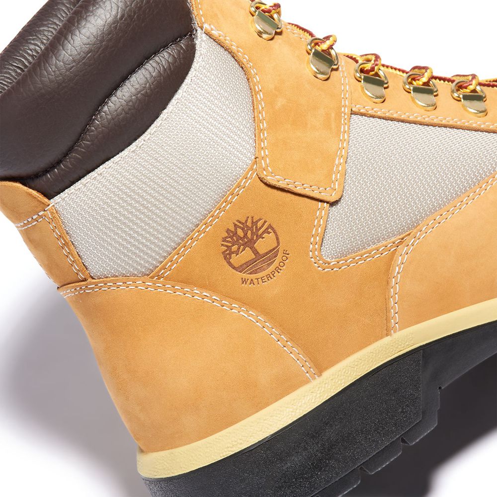 Timberland 6-Inch Μποτακια Ανδρικα Καφε/Μαυρα - Waterproof Field - Greece 5769302-VA